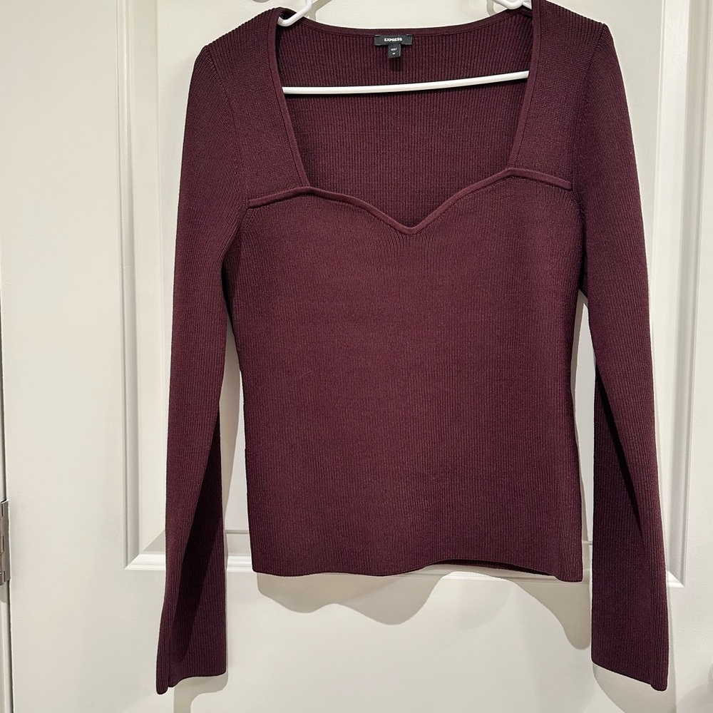 Express Burgundy Women's Top